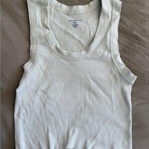 Brandy Melville Green Fitted Ribbed Tank Top